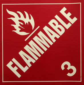 PI 12"x12" Decals Flammable