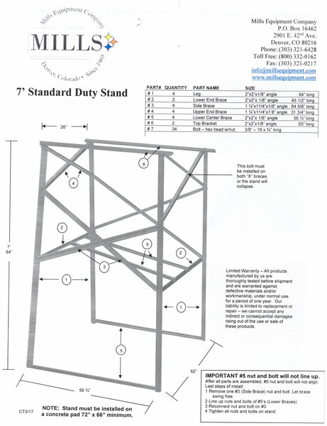 Stand Only for 500/300/150 Gallon Overhead Farm Tank