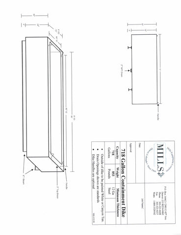 Dike 718 Gal Containmanet Fits 500-550 gallon