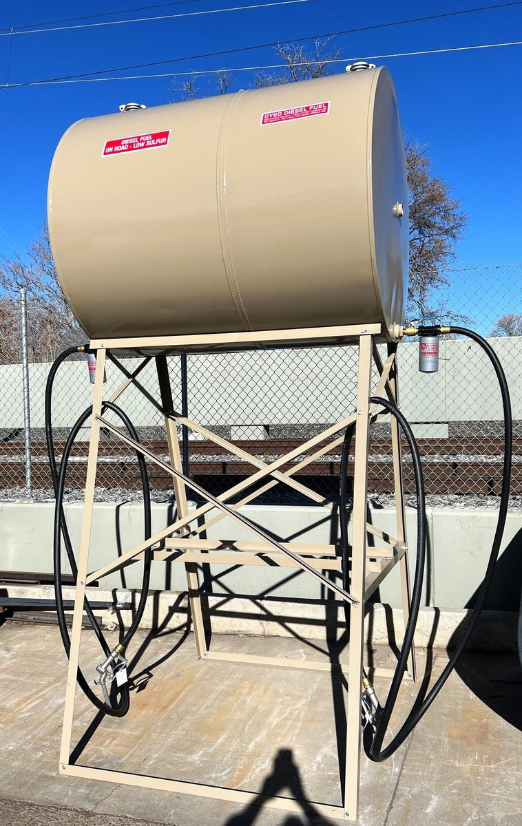 Buy 500 Gallon Overhead Farm Fuel Tanks with Stand - Complete
