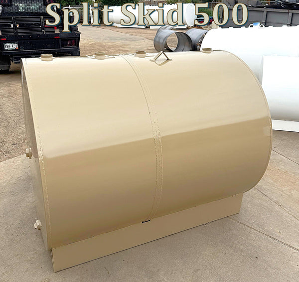 500 Gallon Farm Split Skid Tank 300/200